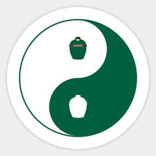 Big Green Egg Yin Yang Design Sticker